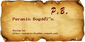 Perasin Bogdán névjegykártya